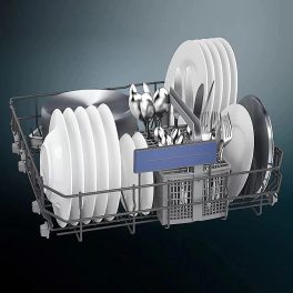 Siemens iQ500 Drive Motor, 14 Place Settings Free-Standing Dishwasher, Vario Speed Plus, Anti-Fingerprint, Brushed Steel, SN25II00KI
