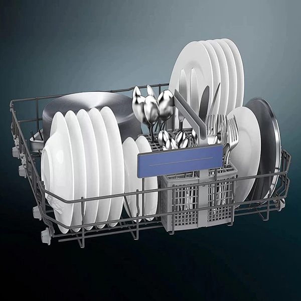 Siemens iQ500 Drive Motor, 14 Place Settings Free-Standing Dishwasher, Vario Speed Plus, Anti-Fingerprint, Brushed Steel, SN25II00KI