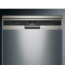 Siemens iQ500 Drive Motor, 14 Place Settings Free-Standing Dishwasher, Vario Speed Plus, Anti-Fingerprint, Brushed Steel, SN25II00KI