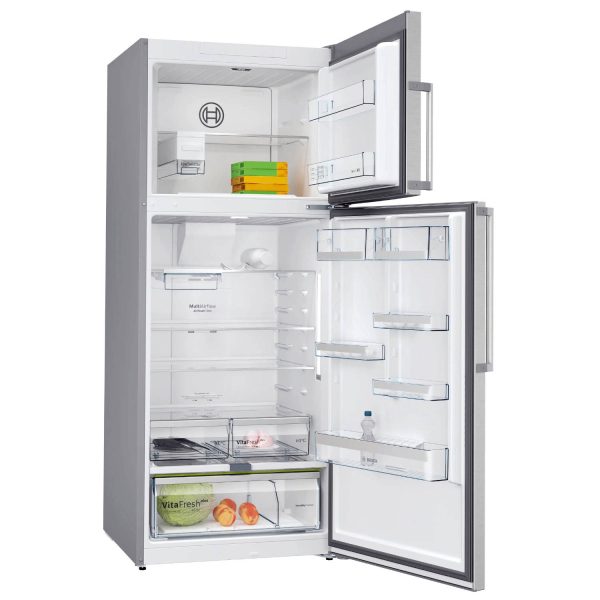 Bosch 4 Star 542 Litre 6 Series No-Frost Double Door Refrigerator, Vita Fresh, 13 hour Storage Period of Power Failure, Brushed steel, (KDN76AID0I)