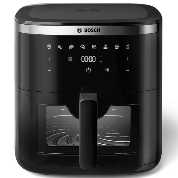 Bosch 1800 Watts Cripsmaxx Air Fryer 7.2L, With Touch Panel, Smart Integrated System, With Adjustable Grid With 7 Preset+ Preheat And Keep Warm Function, Black, MAF671B0IN