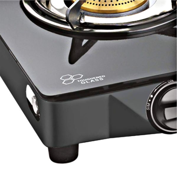 Sunflame LPG Stove GT Crown BK, 2 Brass Burner