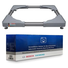 Bosch/Siemens Adjustable Pedestal Stand for all Front Load Washing Machine with Super-stable Anti Skid Feet, Grey