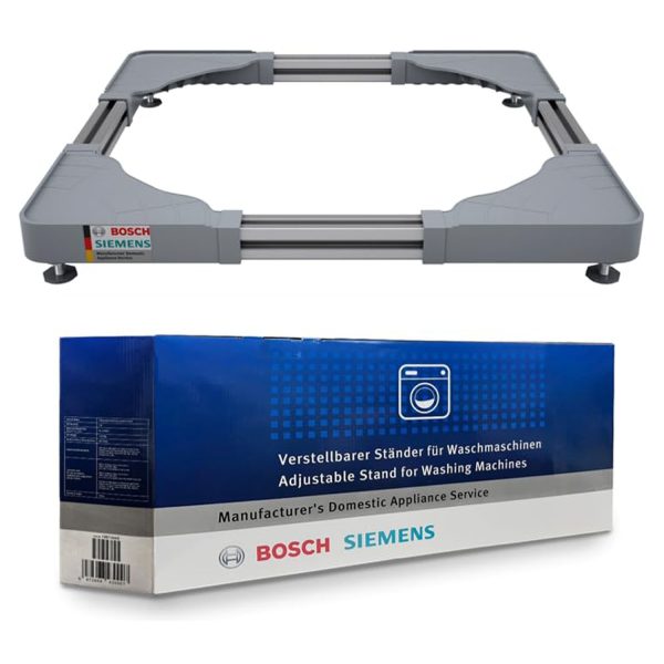 Bosch/Siemens Adjustable Pedestal Stand for all Front Load Washing Machine with Super-stable Anti Skid Feet, Grey
