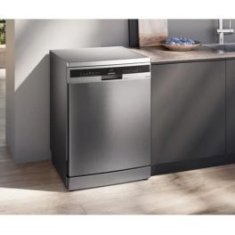 Siemens iQ500 Drive Motor, 14 Place Settings Free-Standing Dishwasher, Vario Speed Plus, Anti-Fingerprint, Brushed Steel, SN25II00KI