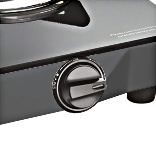 Sunflame LPG Stove GT Crown BK, 2 Brass Burner