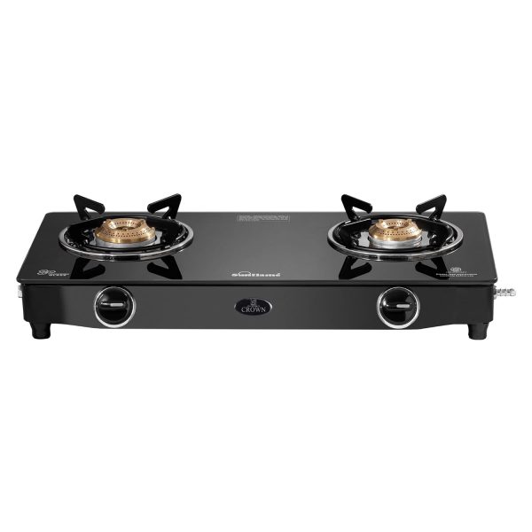 Sunflame LPG Stove GT Crown BK, 2 Brass Burner