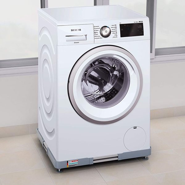 Bosch/Siemens Adjustable Pedestal Stand for all Front Load Washing Machine with Super-stable Anti Skid Feet, Grey