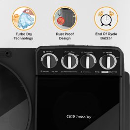 Whirlpool 8.5KG 5 Star Semi-Automatic Washing Machine with Turbo Lint Filter and Faster Drying, Grey Dazzle, Ace Turbo Dry Xtraa