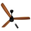 Atomberg 1200mm BLDC Ceiling Fan with Remote Control, 5 star Rated Energy Efficient Fan, High Air Delivery with LED Indicators, Honey Maplewood, Renesa Prime