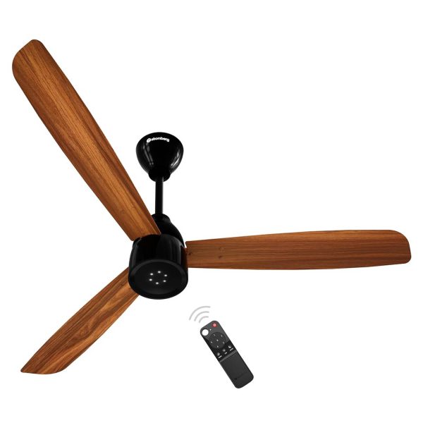 Atomberg 1200mm BLDC Ceiling Fan with Remote Control, 5 star Rated Energy Efficient Fan, High Air Delivery with LED Indicators, Honey Maplewood, Renesa Prime