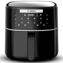 Bosch 1350 Watts Cripsmaxx Air Fryer 4L, With Touch Panel, Smart Integrated System, With Adjustable Grid With 6 Preset+ Preheat And Keep Warm Function, Black, MAF240B0IN