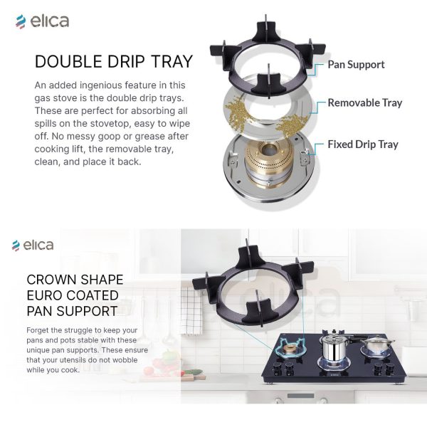 ELICA Cooktop Mat ONYX 694CT VETRO 2JBK