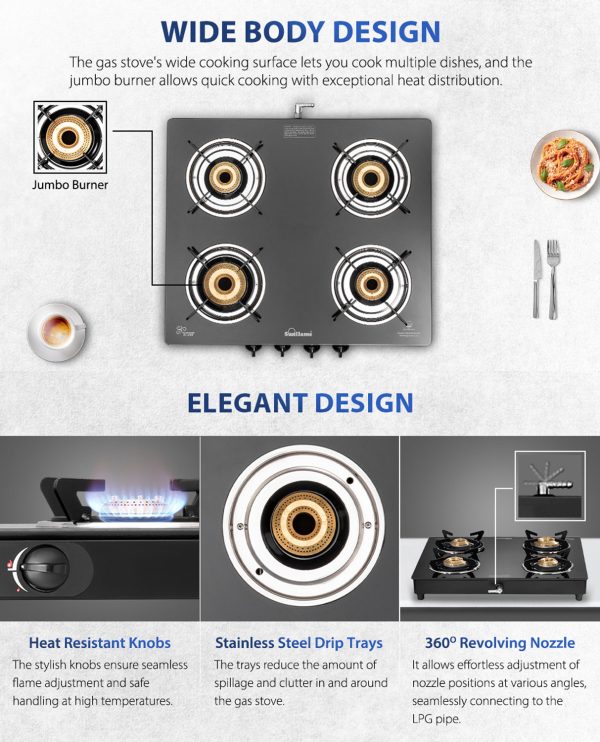 Sunflame ,LPG Stove GT Jumbo 4B DJ