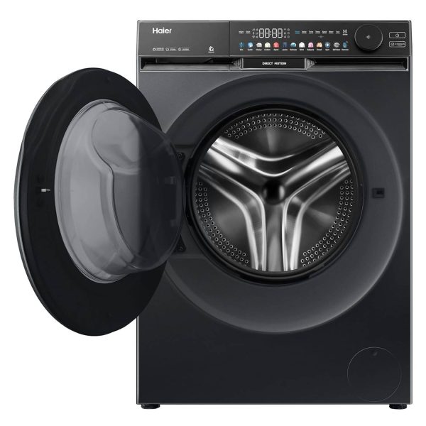Haier 12 kg 5 Star Inverter Fully Automatic Front Load Washing Machine , AI Colorful Touch Panel, Wi-Fi, Direct Motion Motor, Black, HW120-DM14F9BKU1