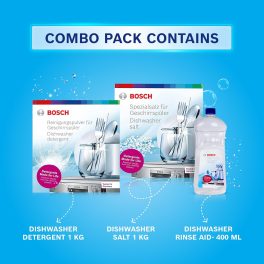 Bosch Dishwasher Essential Combo Pack Dishwasher - Detergent, Salt and Rinse Aid