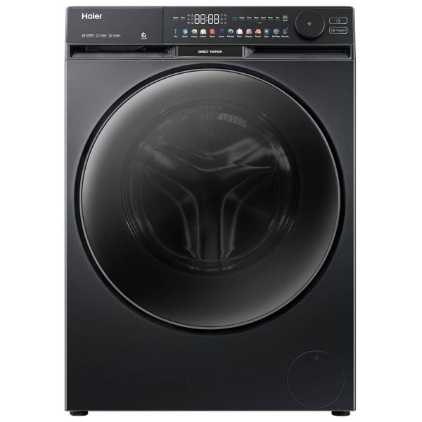 Haier 12 kg 5 Star Inverter Fully Automatic Front Load Washing Machine , AI Colorful Touch Panel, Wi-Fi, Direct Motion Motor, Black, HW120-DM14F9BKU1