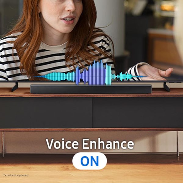 Samsung 370 W 3.1ch Soundbar with Dolby Audio, DTS Virtual X, Q-Symphony, Center Speaker, 3D Surround Sound, HDMI ARC, Optical in, Bluetooth, USB, Wireless Subwoofer, Black, HW-B650F/XL