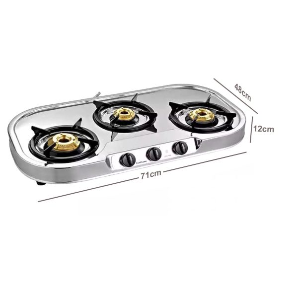Sunflame LPG Stove Spectra DX 3 Brass Burner