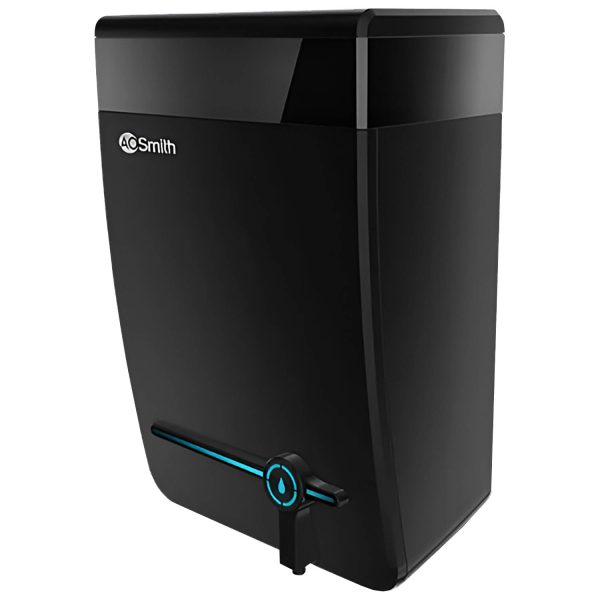 AO Smith Intelli UV+, 4.5 Litre (UV+US+SAPC) Water Purifier with 5 Stage Purification and Double Protection with 1st Dual Pass UV Chamber, Black