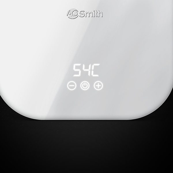 AO Smith 5.5KW Tank-less Instant Water Heater with Smart Display, Constant Hot Water, Superior Safety and Compact Design, White-Black, Zip