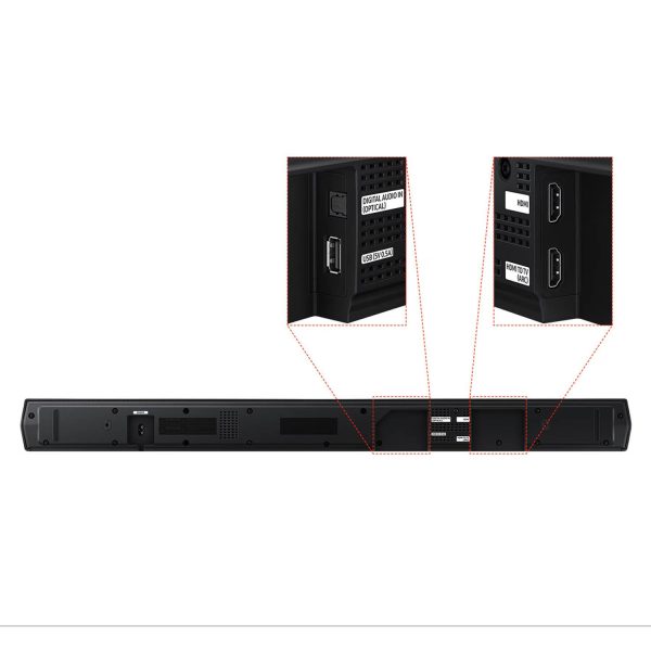 Samsung 370 W 3.1ch Soundbar with Dolby Audio, DTS Virtual X, Q-Symphony, Center Speaker, 3D Surround Sound, HDMI ARC, Optical in, Bluetooth, USB, Wireless Subwoofer, Black, HW-B650F/XL