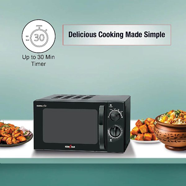 Kenstar Dura Chef 20 Litre 700W Solo Microwave Ovenwith 30 Min Timer (Black Color), KM20SSLN