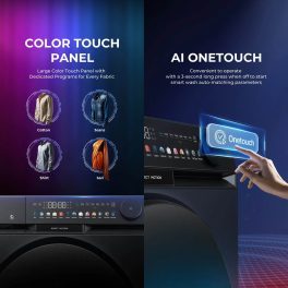 Haier 12 kg 5 Star Inverter Fully Automatic Front Load Washing Machine , AI Colorful Touch Panel, Wi-Fi, Direct Motion Motor, Black, HW120-DM14F9BKU1