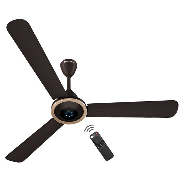 Atomberg 1230MM Designer Ceiling Fan with 5 Star Rating, Remote, LED Speed Indicator and 2 Year Manufacturer Warranty, Erica Meta, Blaze Brown