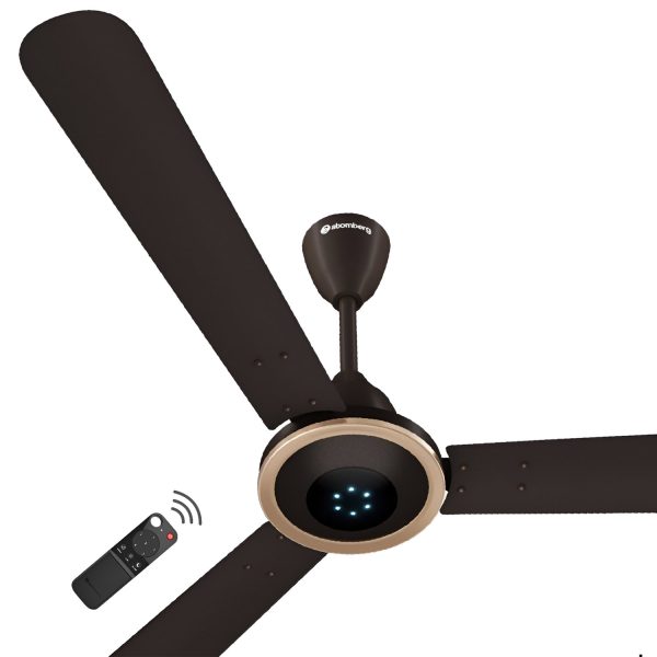 Atomberg 1230MM Designer Ceiling Fan with 5 Star Rating, Remote, LED Speed Indicator and 2 Year Manufacturer Warranty, Erica Meta, Blaze Brown