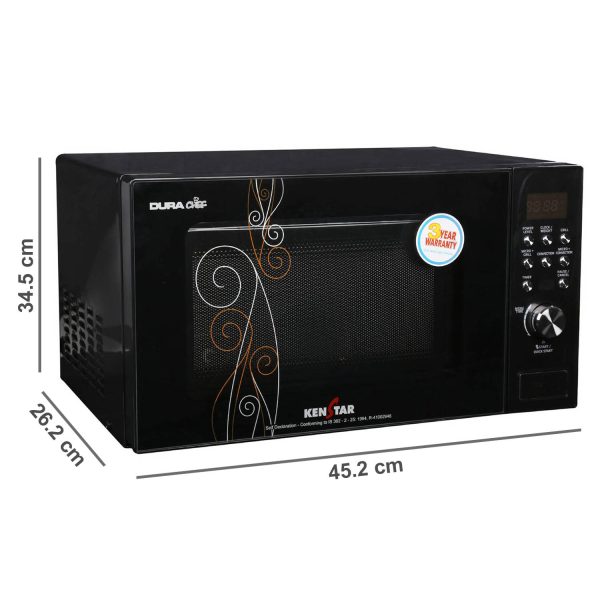 Kenstar 20 L Convection Microwave Oven, Combi function, Digital jog wheel and Auto Defrost, Black (KJ20CBG101)