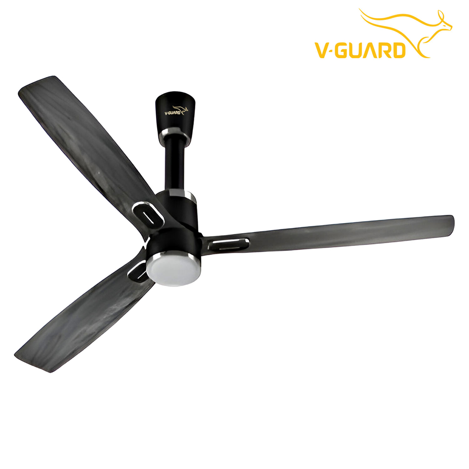 V-guard 1200MM BLDC Ceiling Fan with 370 RPM, Timer and Remote, Wooden Black, Airwiz Light V-guard 1200MM BLDC Ceiling Fan with 370 RPM, Timer and Remote, Wooden Black, Airwiz Light