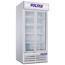 Voltas 1000 DDGT, 988 Liter Double Door Visi Cooler, Self-closing glass door, 10 adjustable shelves, White