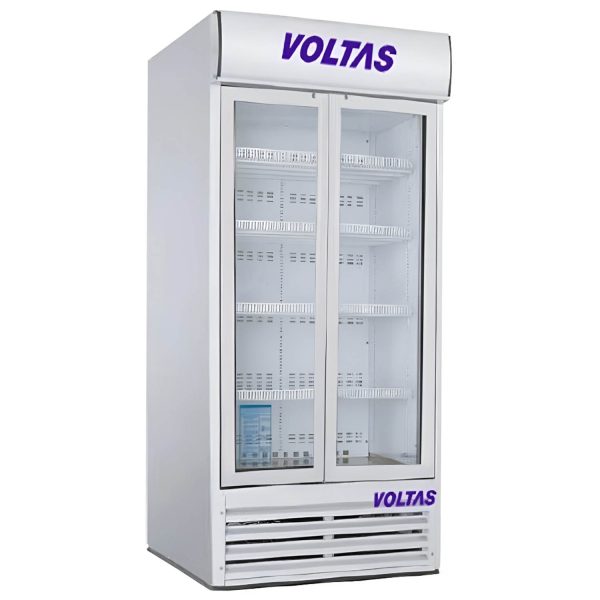 Voltas 1000 DDGT, 988 Liter Double Door Visi Cooler, Self-closing glass door, 10 adjustable shelves, White