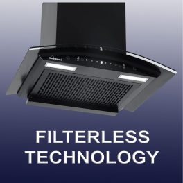 Sunflame 60cm 1250m3/hr Ducted Auto Clean Wall Mounted Chimney with Motion Sensor Control, Black, CH GENIAL PLUS 60 AC