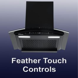 Sunflame 60cm 1250m3/hr Ducted Auto Clean Wall Mounted Chimney with Motion Sensor Control, Black, CH GENIAL PLUS 60 AC