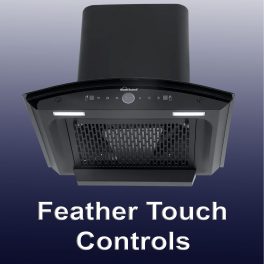 Sunflame 60cm 1400m³/hr Ductless Auto Clean Wall Mounted Chimney with Feather Touch Controls, Black, CH SERENO 60 AC GC BLDC