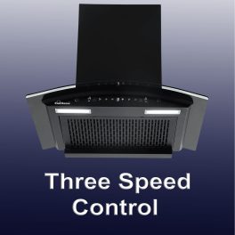 Sunflame 60cm 1250m3/hr Ducted Auto Clean Wall Mounted Chimney with Motion Sensor Control, Black, CH GENIAL PLUS 60 AC