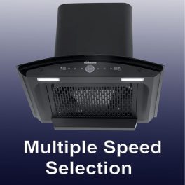 Sunflame 60cm 1400m³/hr Ductless Auto Clean Wall Mounted Chimney with Feather Touch Controls, Black, CH SERENO 60 AC GC BLDC