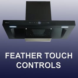 Sunflame 60 cm Wall Mounted Chimney, Feather touch controls, Filterless-Auto sense technology, Black, CH FIORE 60 AC GC BLDC