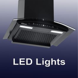 Sunflame 60cm 1250m3/hr Ducted Auto Clean Wall Mounted Chimney with Motion Sensor Control, Black, CH GENIAL PLUS 60 AC
