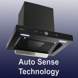 Sunflame 60 cm Wall Mounted Chimney, Feather touch controls, Filterless-Auto sense technology, Black, CH FIORE 60 AC GC BLDC