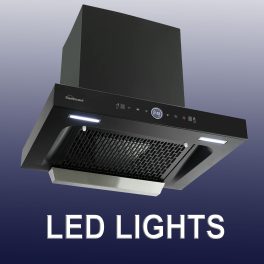 Sunflame 60 cm Wall Mounted Chimney, Feather touch controls, Filterless-Auto sense technology, Black, CH FIORE 60 AC GC BLDC