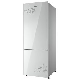 Haier 237L 2 Star Frost Free Bottom Mount Refrigerator Premium 8 In 1 Convertible Modes Bottom Freezer 200% Faster Ice Making in 49 Minutes, Mirror Glass, HRB-2872PMG-P
