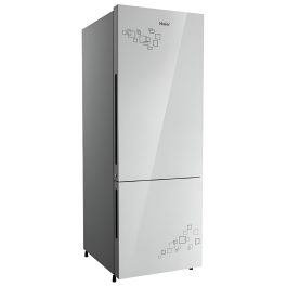 Haier 237L 2 Star Frost Free Bottom Mount Refrigerator Premium 8 In 1 Convertible Modes Bottom Freezer 200% Faster Ice Making in 49 Minutes, Mirror Glass, HRB-2872PMG-P