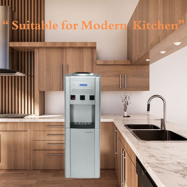 Blue Star GA Series Hot, Cold & Normal 20 Litre Cooling Cabinet Top Load Water Dispenser with Cooling Cabinet, Grey, BWD3FMRGA-G
