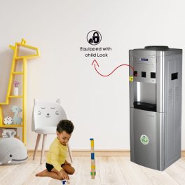 Blue Star GA Series Hot, Cold & Normal 20 Litre Cooling Cabinet Top Load Water Dispenser with Cooling Cabinet, Grey, BWD3FMRGA-G