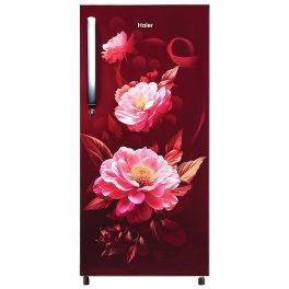 Haier 190L 2 Star Direct Cool Single Door Refrigerator, Large Veg Box, Fast Ice Making, Longer Cooling Retention, Easy Clean Back, Red Voila, HRD-2102CRV-P