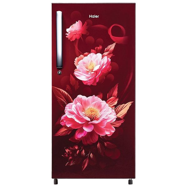 Haier 190L 2 Star Direct Cool Single Door Refrigerator, Large Veg Box, Fast Ice Making, Longer Cooling Retention, Easy Clean Back, Red Voila, HRD-2102CRV-P