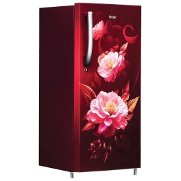 Haier 190L 2 Star Direct Cool Single Door Refrigerator, Large Veg Box, Fast Ice Making, Longer Cooling Retention, Easy Clean Back, Red Voila, HRD-2102CRV-P